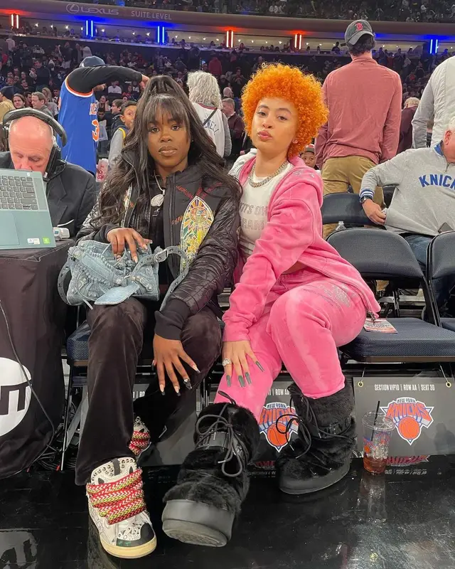 Ice Spice outfit in Newyrrk, 1XBlue, and Balenciaga, 2022