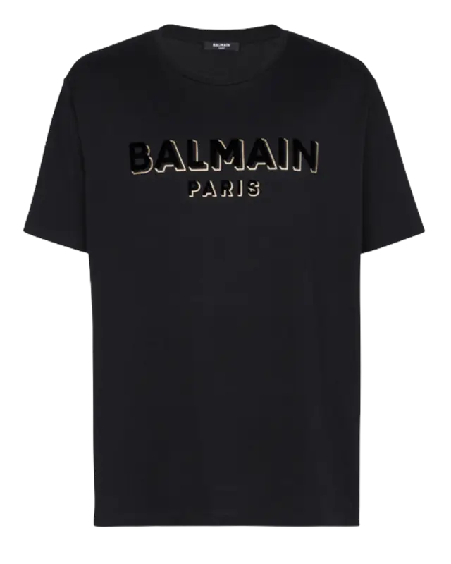 Balmain Black Cotton T-Shirt $595