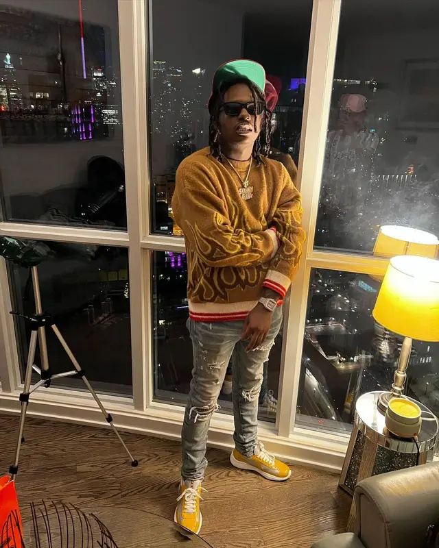 Duvy outfit in Palm Angels, Amiri, and Rhude, 2022