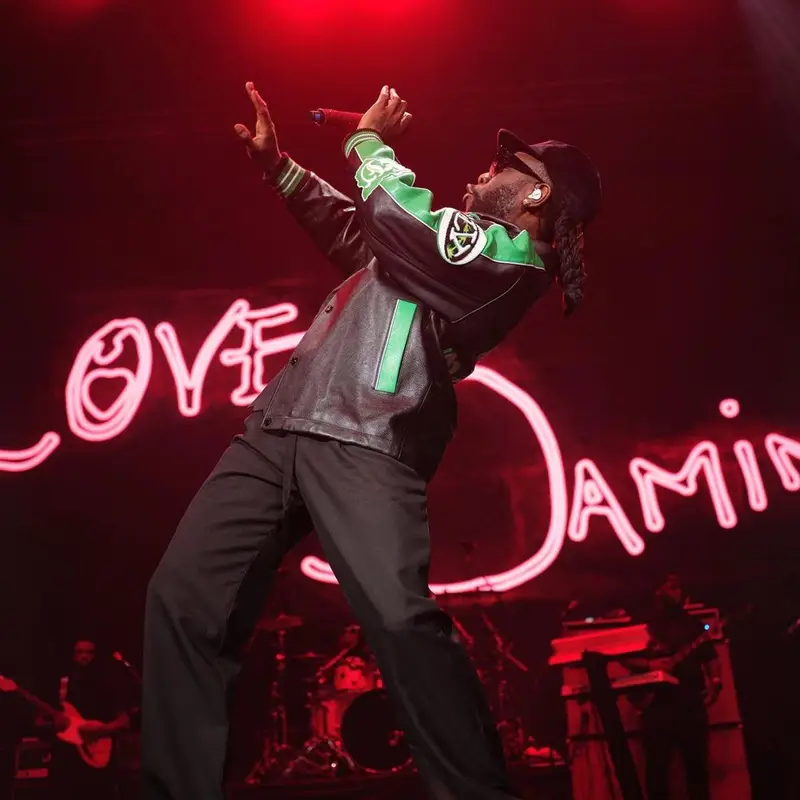 Burna Boy outfit in Louis Vuitton, 2022