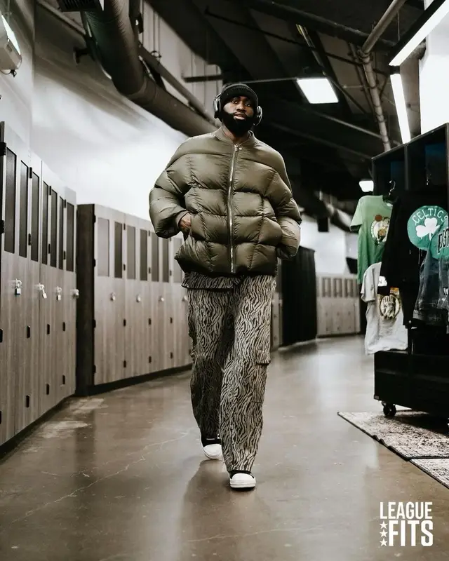 Jaylen Brown outfit in Rick Owens and Apple, 2022