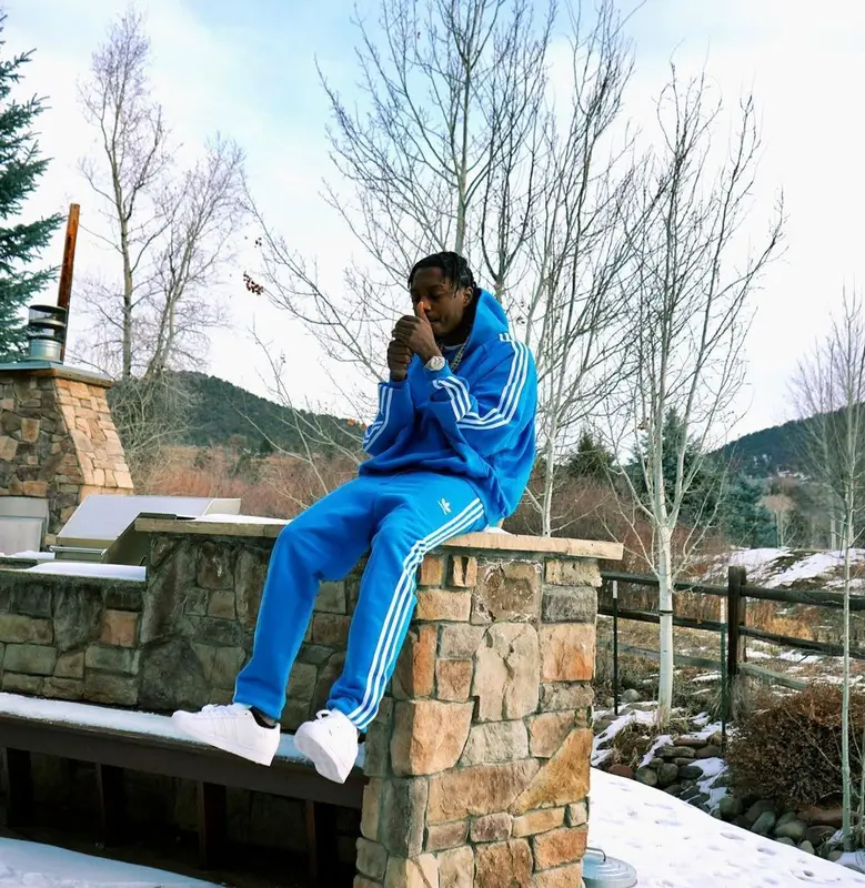Lil Tjay outfit in Adidas and Balenciaga, 2022
