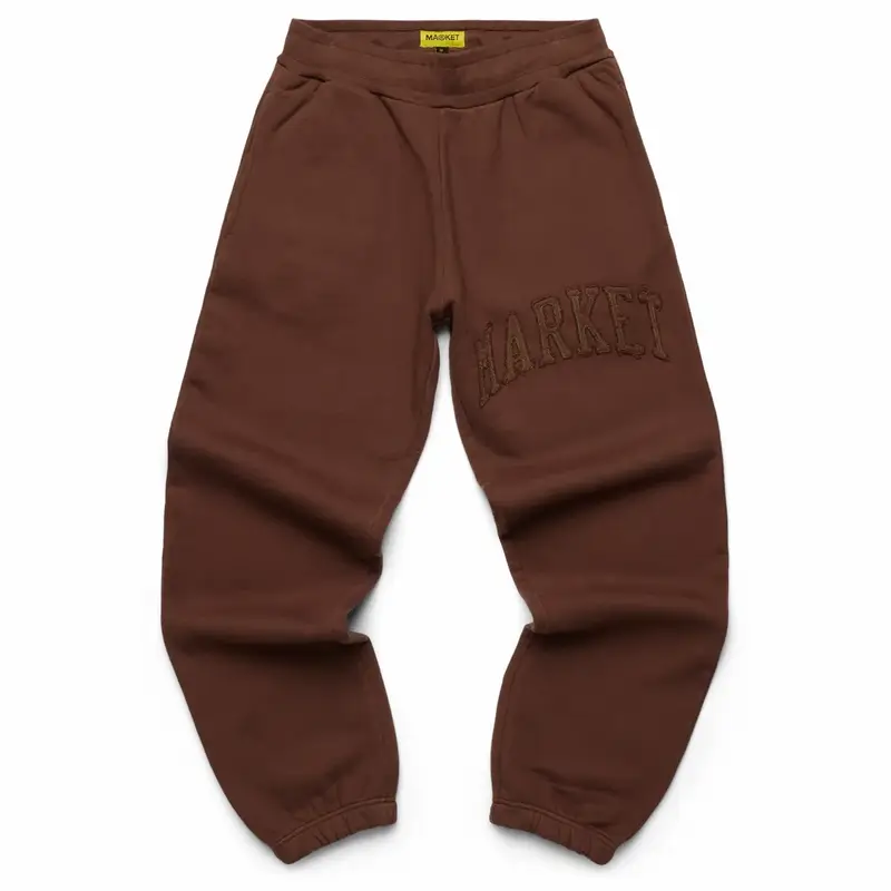 Market Logo Brown Vintage Wash Sweatpants $90