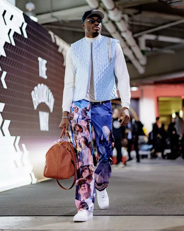 Thanasis Antetokounmpo outfit in Louis Vuitton, Oscar and Frank, and Kill the Hype, 2022