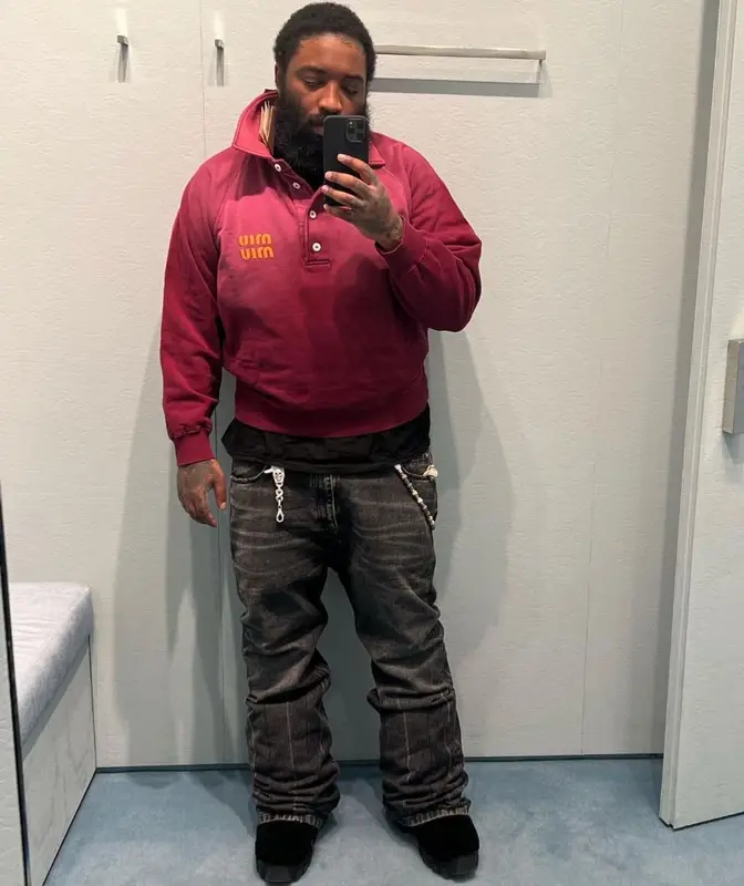ASAP Bari outfit in Miu Miu, Balenciaga, and Rick Owens, 2022