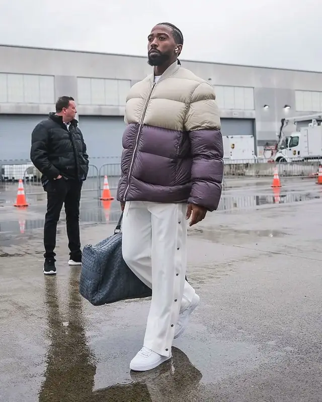 Tyrod Taylor outfit in Rick Owens, Nike, and Bottega Veneta, 2022