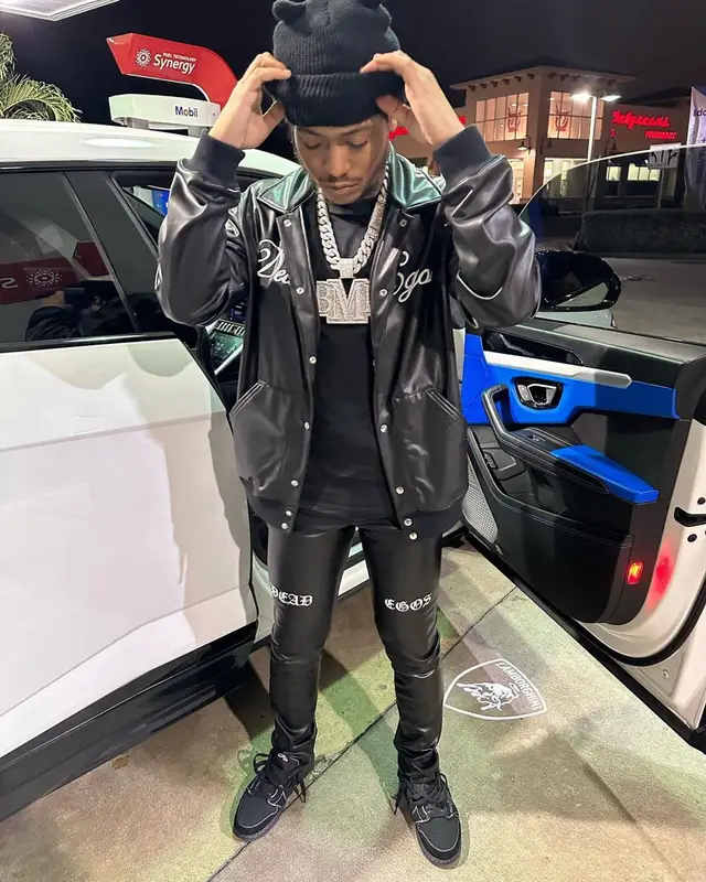 Lil Meech outfit in Rta, Nike, and Travis Scott Merch, 2022