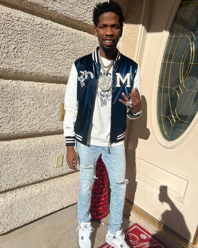 BlocBoy JB outfit in Moncler, Rta, and Jordan, 2022