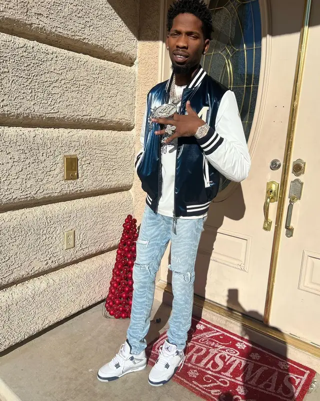 BlocBoy JB outfit in Moncler, Rta, and Jordan, 2022