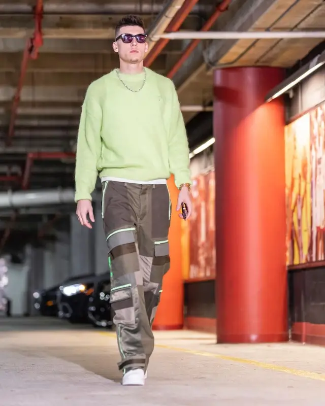 Tyler Herro outfit in Off-White, Amiri, and Saint Laurent, 2022