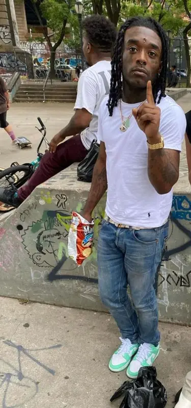 Lil Uzi Vert outfit in Polo Ralph Lauren, Amiri, and Louis Vuitton, 2020