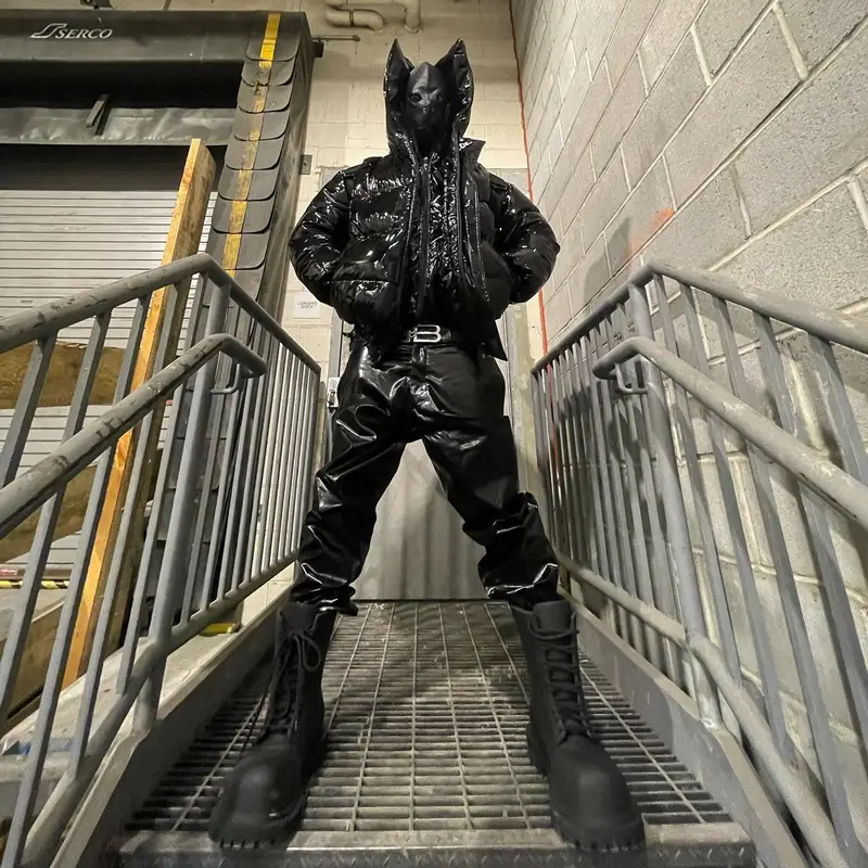 Bloody Osiris outfit in Vetements, Off-White, and Post Archive Faction, 2022