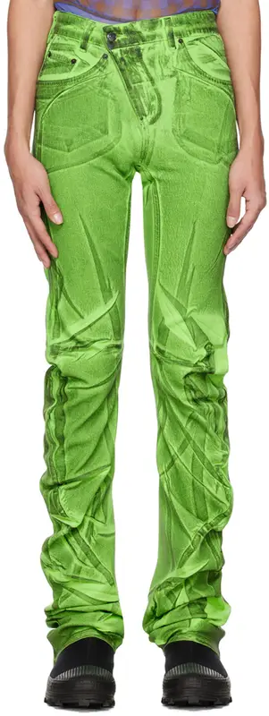 Ottolinger Green Drape Jeans $605
