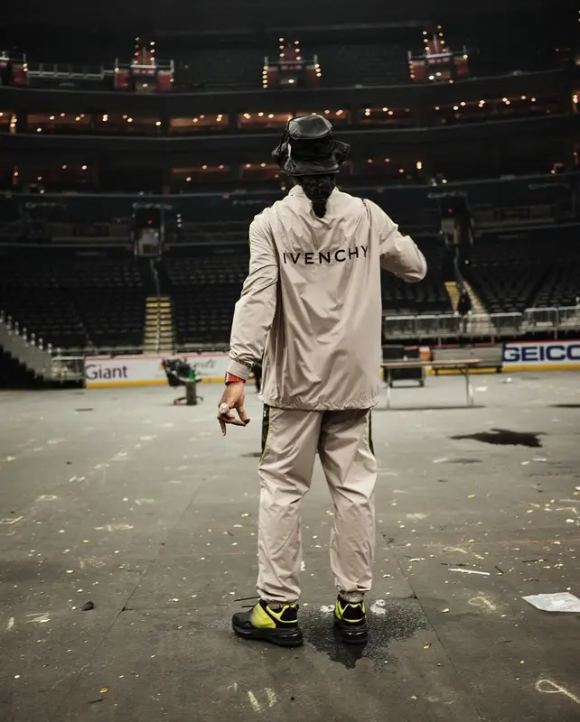 Burna Boy outfit in Givenchy, Lanvin, and Gallery Dept., 2022