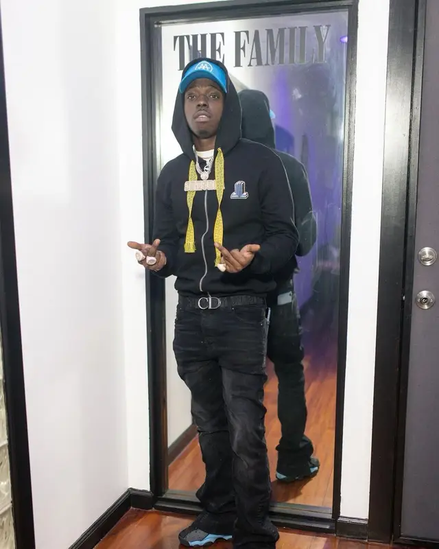 Bobby Shmurda outfit in Lanvin, Amiri, and Dior, 2022
