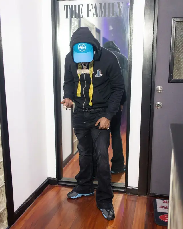 Bobby Shmurda outfit in Lanvin, Amiri, and Dior, 2022