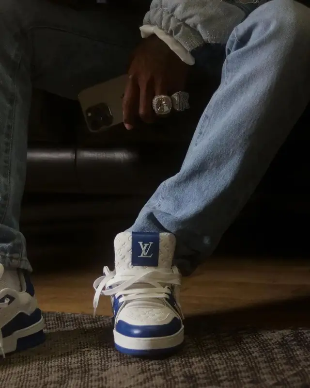 Roddy Ricch outfit in Who Decides War, Polo Ralph Lauren, and Louis Vuitton, 2022