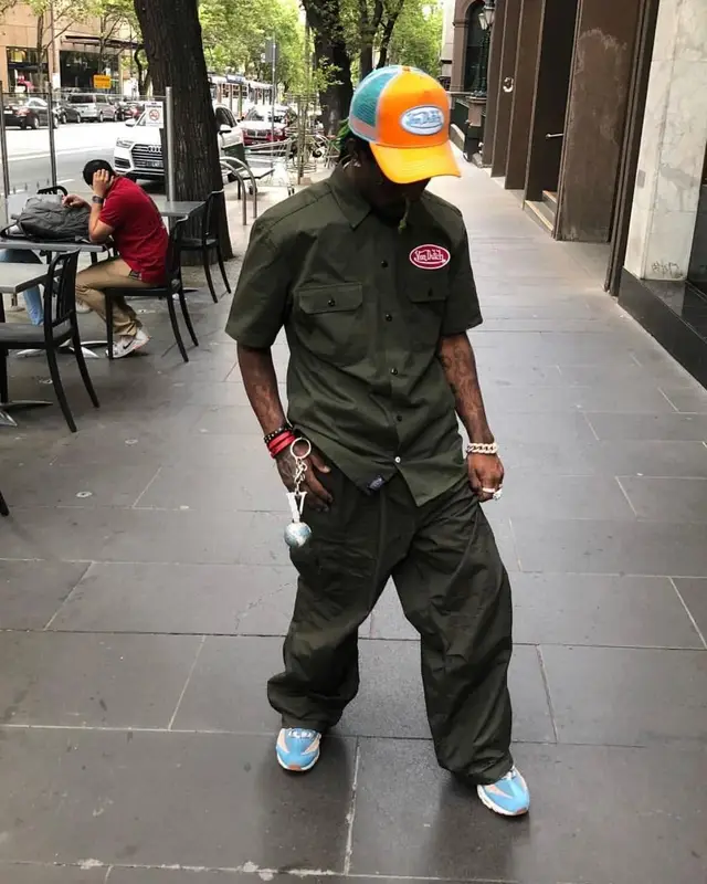 Lil Uzi Vert outfit in Nike and Von Dutch, 2017