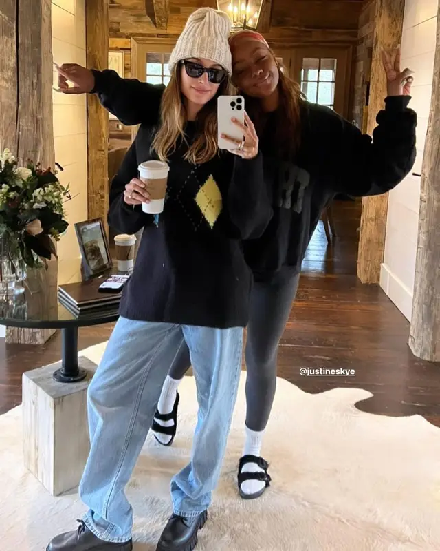 Hailey Bieber outfit in Vetements, Saint Laurent, and The Odder Side, 2022