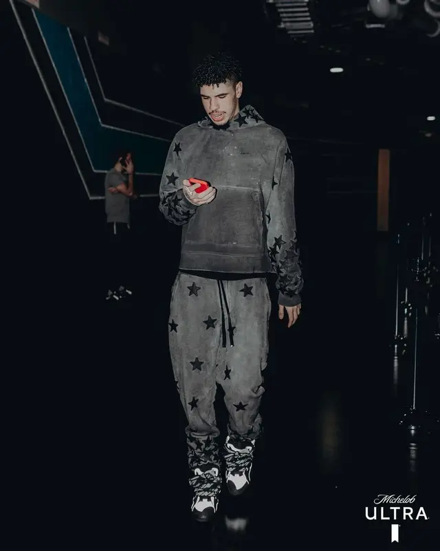LaMelo Ball outfit in Amiri, Lanvin, and Chemist, 2022