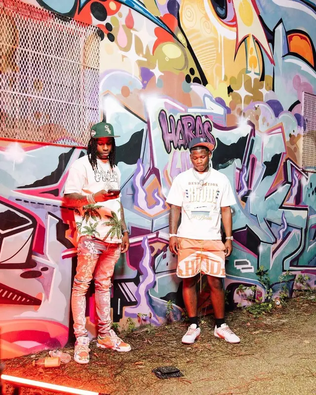 Polo G outfit in Palm Angels, Amiri, and Nike, 2023