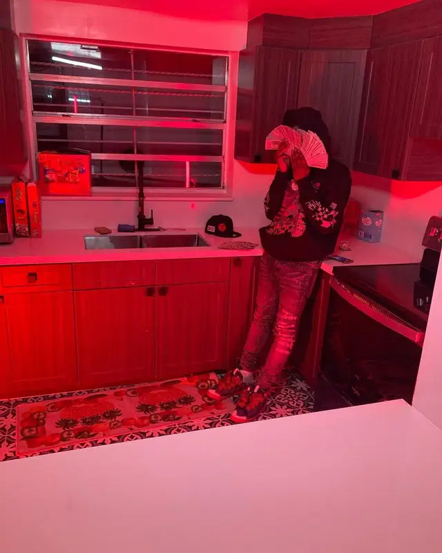 Lil Double 0 outfit in Rhude, Amiri, and Lanvin, 2023