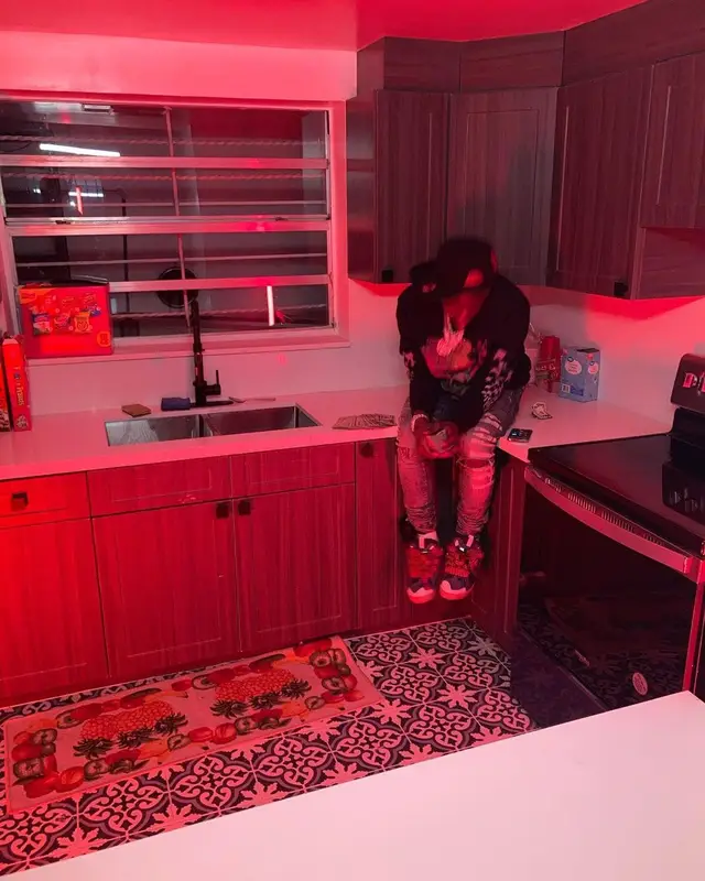 Lil Double 0 outfit in Rhude, Amiri, and Lanvin, 2023