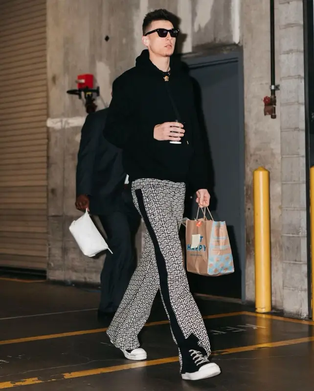 Tyler Herro outfit in Versace, Balmain, and Saint Laurent, 2023