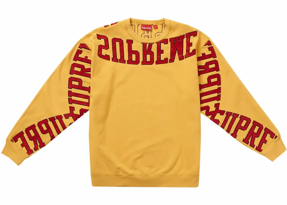 Supreme Multi Arc Dusty Gold Crewneck $185