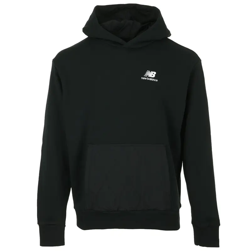 New Balance Black Athletics Quilted Fleece Hoodie $70