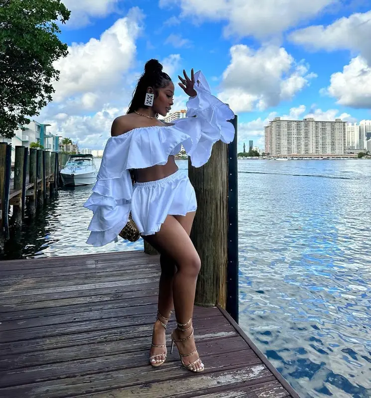 Jayda Wayda outfit in Tia Adeola, Chanel, and Numbering, 2023