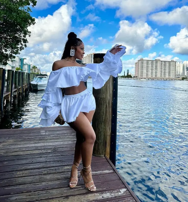 Jayda Wayda outfit in Tia Adeola, Chanel, and Numbering, 2023