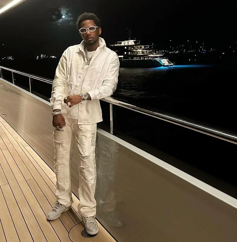 Fabolous outfit in Who Decides War, Nike, and Cartier, 2023