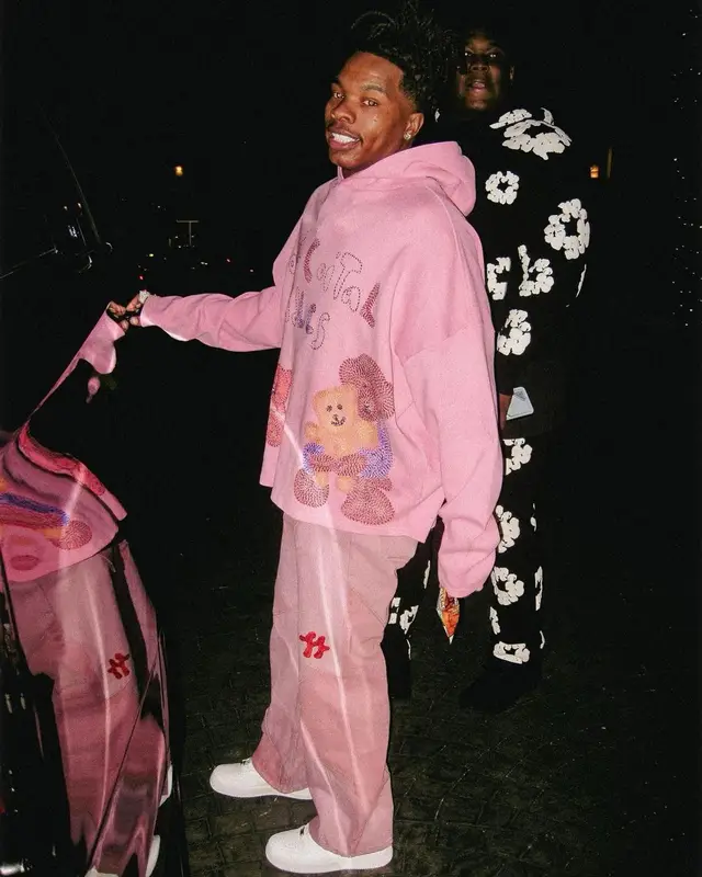 Lil Baby outfit in Glass Cypress and Nike, 2022
