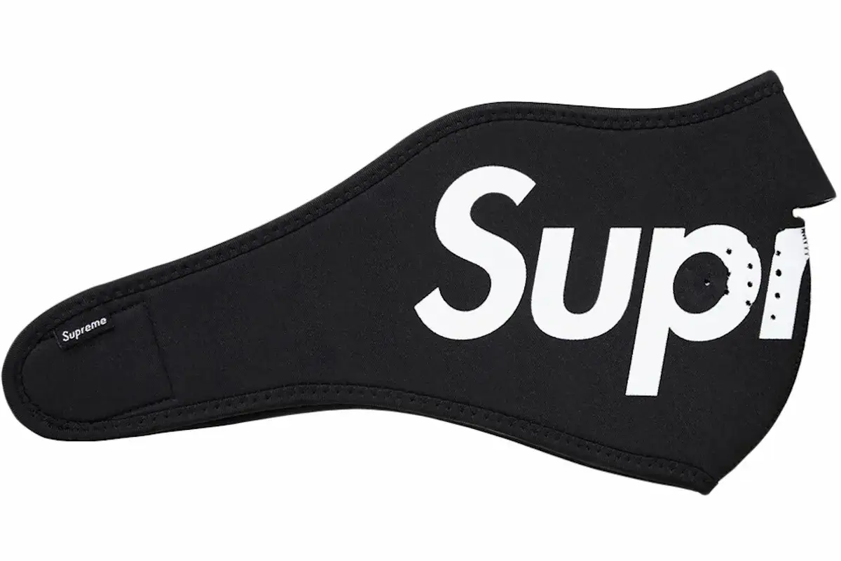Supreme Logo Black Face Mask $103