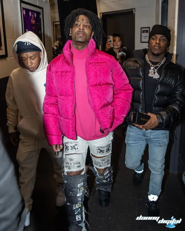 21 Savage outfit in Dior, coucou bebe75018, and ERL, 2023