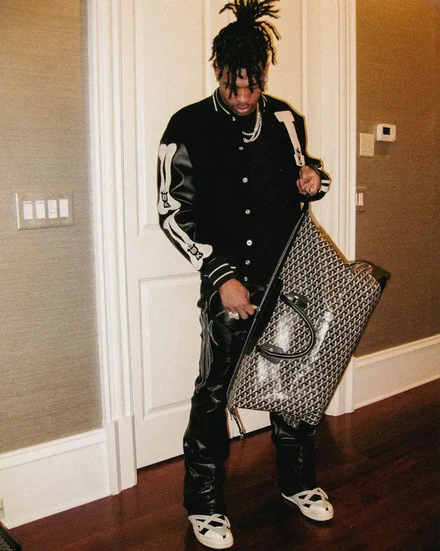 Lil Baby outfit in Kapital, Code, and Goyard, 2023