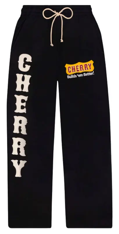 Cherry Westerner Straight Leg Black Sweatpants $248