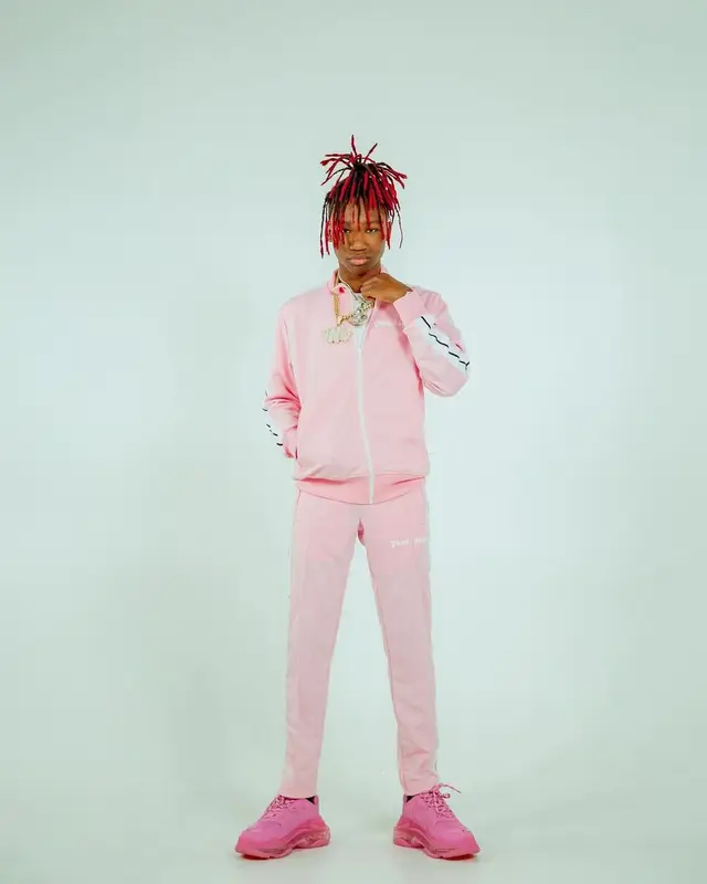 YNW BSlime outfit in Palm Angels and Balenciaga, 2022