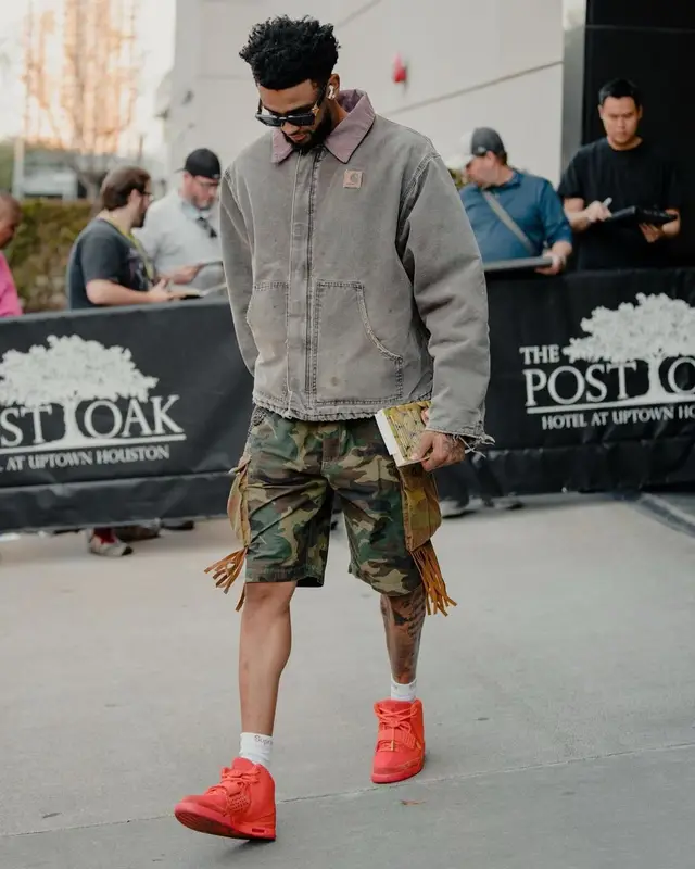 Nickeil Alexander-Walker outfit in Carhartt, Louis Vuitton, and Supreme, 2023