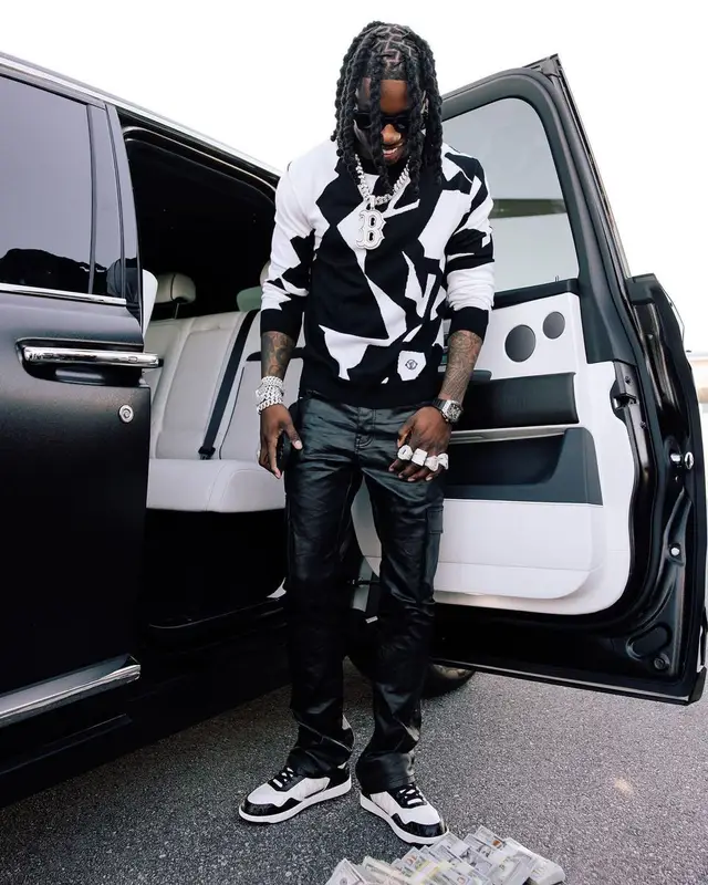 Polo G outfit in Dior and Louis Vuitton, 2023