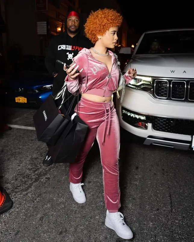 Ice Spice outfit in Caresha Please, Nike, and Balenciaga, 2023