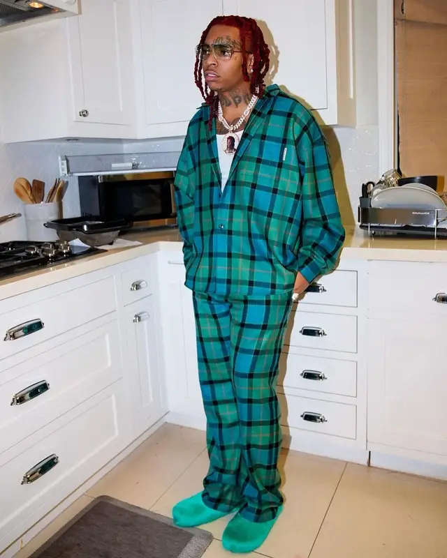 Lil Gotit outfit in Marni and Cartier, 2023