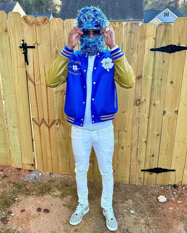 Yung Mal outfit in Lux Apparel, 2023