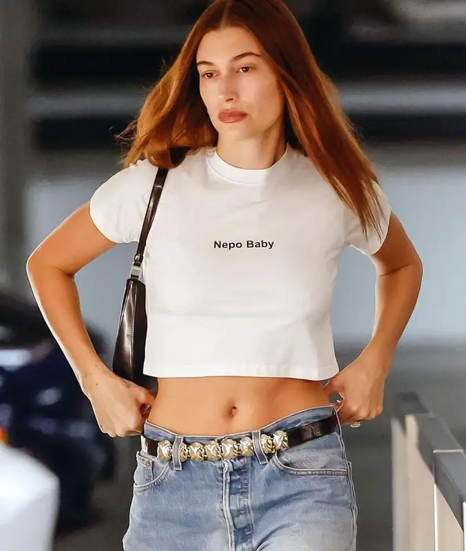 Hailey Bieber outfit in X Karla, 2023