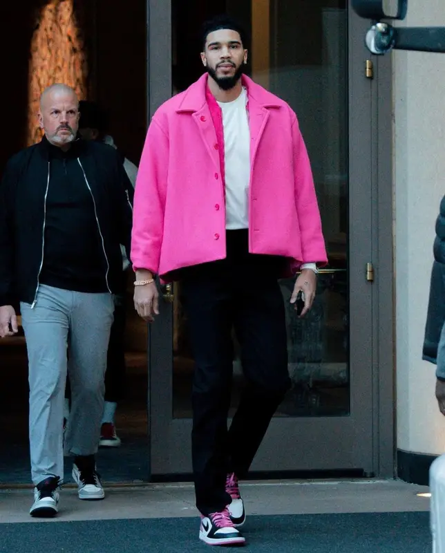 Jayson Tatum outfit in Valentino and Nike, 2023