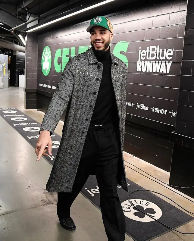 Jayson Tatum outfit in Valentino, Nike, and Jon Stan, 2023