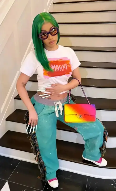 Cardi B outfit in Marni, Alchemist, and Chanel, 2023