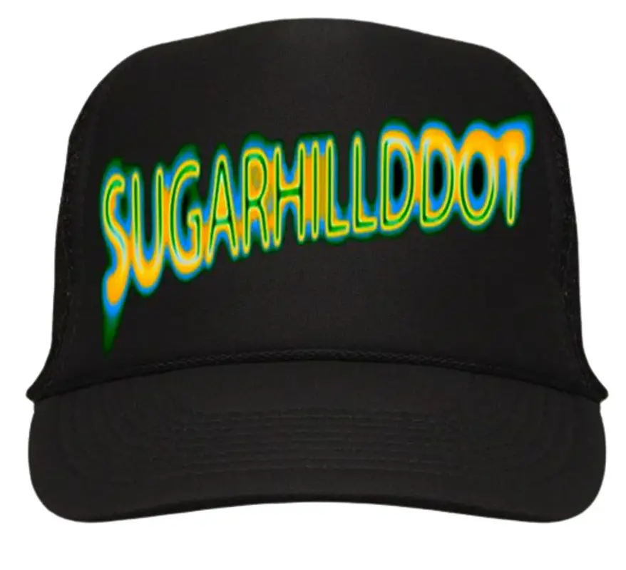 SugarHill Ddot Merch “Heavy” Merch Black Trucker Hat $35