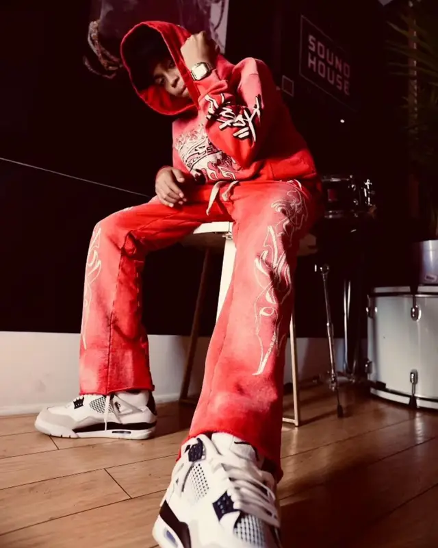 SugarHill Ddot outfit in Hellstar, Jordan, and Amiri, 2022